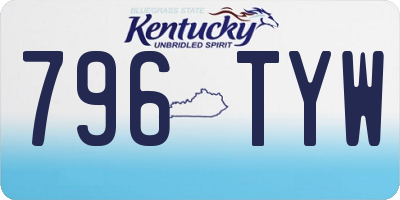 KY license plate 796TYW