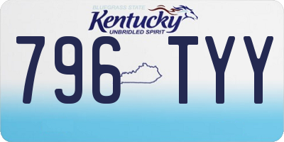 KY license plate 796TYY