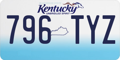 KY license plate 796TYZ
