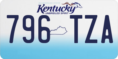 KY license plate 796TZA
