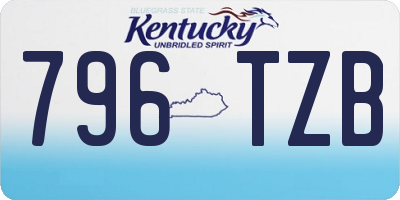 KY license plate 796TZB