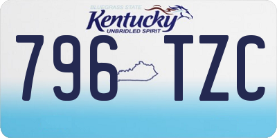 KY license plate 796TZC