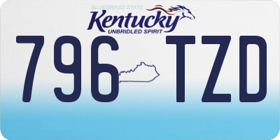 KY license plate 796TZD