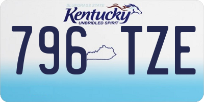 KY license plate 796TZE