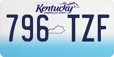 KY license plate 796TZF