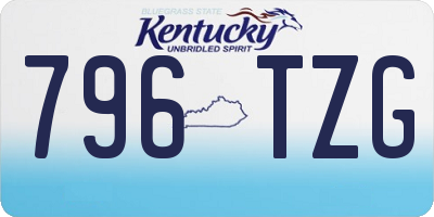 KY license plate 796TZG