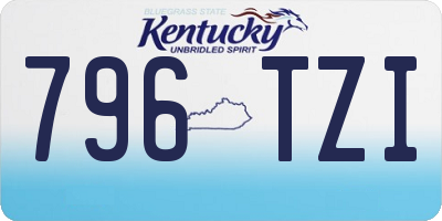 KY license plate 796TZI