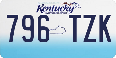 KY license plate 796TZK