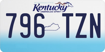 KY license plate 796TZN