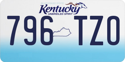 KY license plate 796TZO