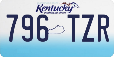 KY license plate 796TZR