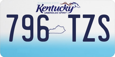 KY license plate 796TZS
