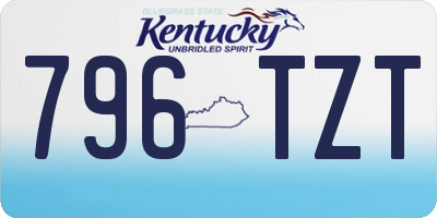 KY license plate 796TZT