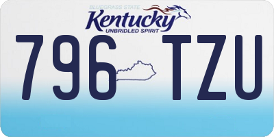 KY license plate 796TZU