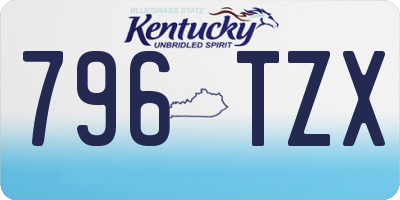 KY license plate 796TZX