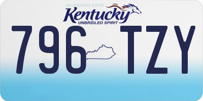 KY license plate 796TZY