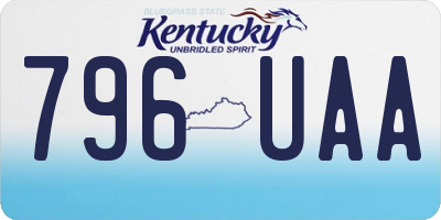 KY license plate 796UAA