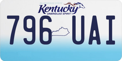 KY license plate 796UAI