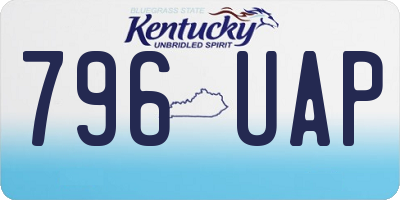 KY license plate 796UAP