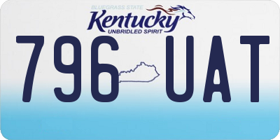 KY license plate 796UAT