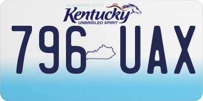 KY license plate 796UAX
