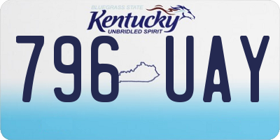 KY license plate 796UAY