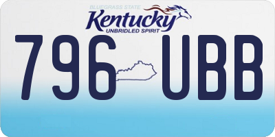 KY license plate 796UBB