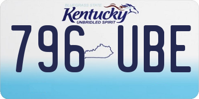 KY license plate 796UBE