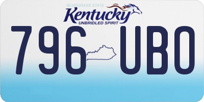 KY license plate 796UBO