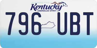 KY license plate 796UBT