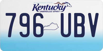 KY license plate 796UBV
