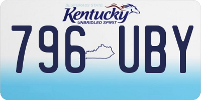 KY license plate 796UBY