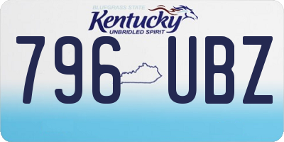 KY license plate 796UBZ