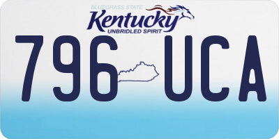 KY license plate 796UCA