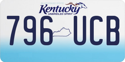 KY license plate 796UCB