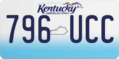 KY license plate 796UCC