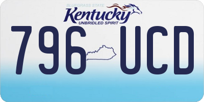 KY license plate 796UCD