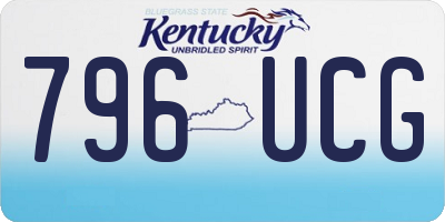 KY license plate 796UCG