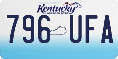 KY license plate 796UFA