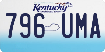 KY license plate 796UMA