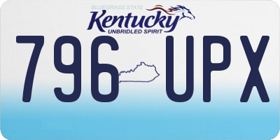 KY license plate 796UPX