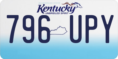 KY license plate 796UPY