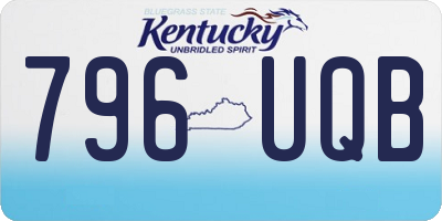 KY license plate 796UQB