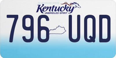KY license plate 796UQD
