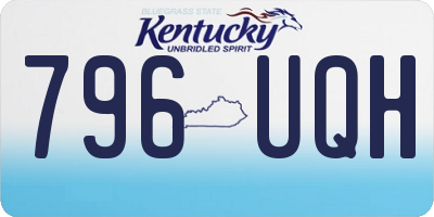 KY license plate 796UQH