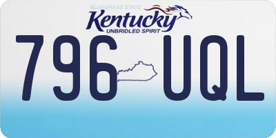 KY license plate 796UQL