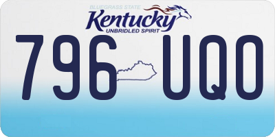 KY license plate 796UQO