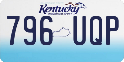 KY license plate 796UQP