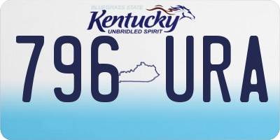 KY license plate 796URA