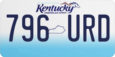 KY license plate 796URD